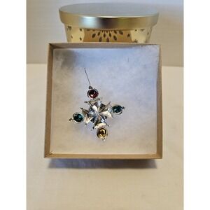 Vintage Tin Handmade Snowflake Christmas Ornament Wm.J.Rigby Co N.Y